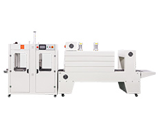 QX7540直線(xiàn)式套膜機(jī)+6040噴氣式網(wǎng)鏈熱收縮機(jī)